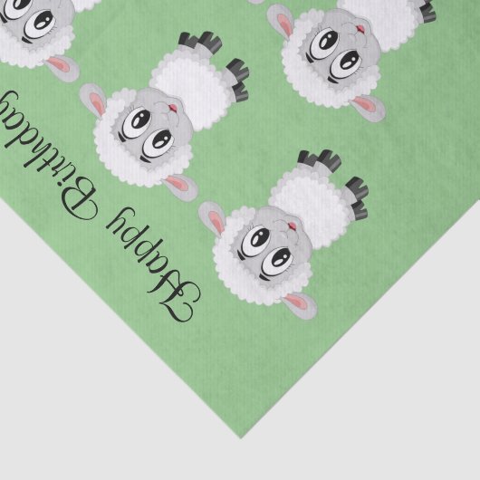 Tissue Paper Sheep Happy Birthday 5. Seidenpapier (Ausschnitt)