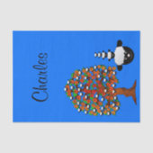 Tissue Paper Sheep Tree Blue Seidenpapier (Vorderseite)