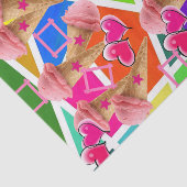 Tissue Paper Strawberry Ice Creme Abstrakt Seidenpapier (Ausschnitt)