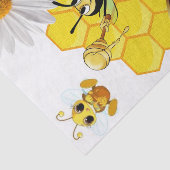 Tissue Paper Stripes Bumblebee White Daisy Seidenpapier (Ausschnitt)