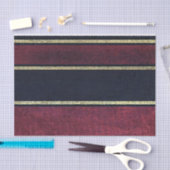 Tissue Paper Stripes Gold Burgundy Black Seidenpapier (Handwerk)