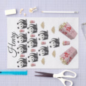 Tissue Paper Stripes Panda Bear Popcorn Seidenpapier (Handwerk)