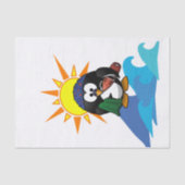 Tissue Paper Surfer Penguin Seidenpapier (Vorderseite)