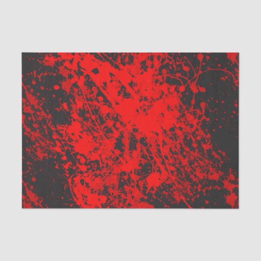 Tissue Paper (Tissue) mit rotem Brush-Spritzer Seidenpapier (Vorderseite)