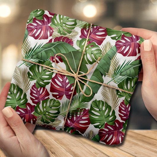 Tissue Paper Tropical Monstera and Palm Blätter Seidenpapier
