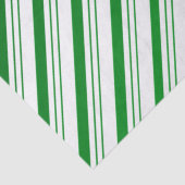 Tissue Paper über grüne Candy-Streifen Seidenpapier (Detail)