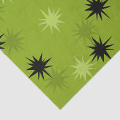 Tissue Paper über grüne Sternexplosionen Seidenpapier (Ausschnitt)
