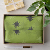Tissue Paper über grüne Sternexplosionen Seidenpapier (Geschenk)