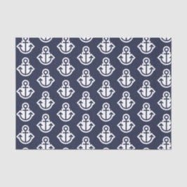 Tissue Paper über Navy und White Anchors Seidenpapier