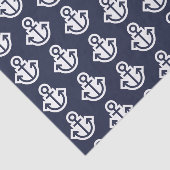 Tissue Paper über Navy und White Anchors Seidenpapier (Ausschnitt)