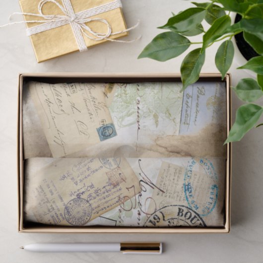 Tissue Paper über Postkarten Seidenpapier (Geschenk)