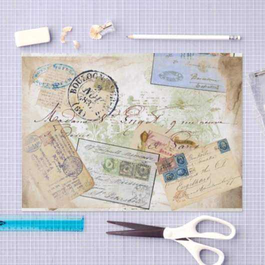 Tissue Paper über Postkarten Seidenpapier (Handwerk)