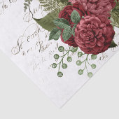 Tissue Paper (Vintages rotes Blumenmuster) Seidenpapier (Ausschnitt)