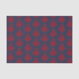 Tissue Paper von Marine und Red Anchors Seidenpapier