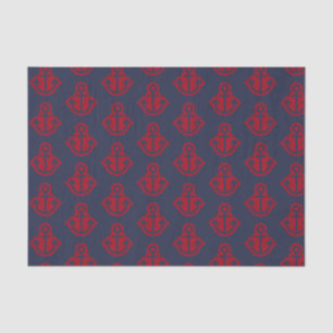 Tissue Paper von Marine und Red Anchors Seidenpapier