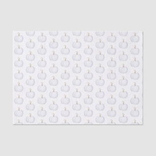 Tissue Paper Watercolor White Pumpkin Pattern Seidenpapier