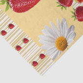 Tissue Paper White Daisy Strawberry Seidenpapier (Ausschnitt)
