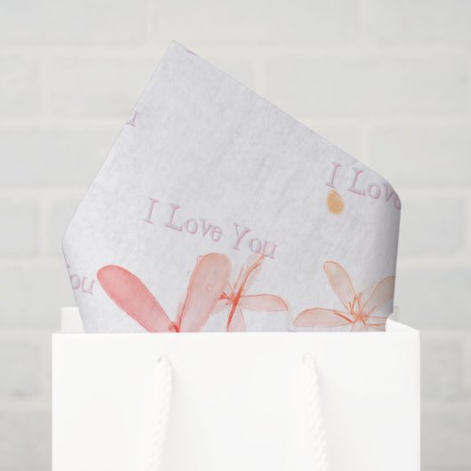 Tissue Paper "White Posie Pattern" Seidenpapier (Geschenktüte)