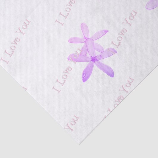 Tissue Paper "White Posie Pattern" Seidenpapier (Detail)