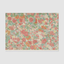 Tissue Paper William Morris Floral Orange