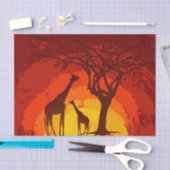 Tissue Paper Wrapping African Safari Giraffe Sun Seidenpapier (Handwerk)