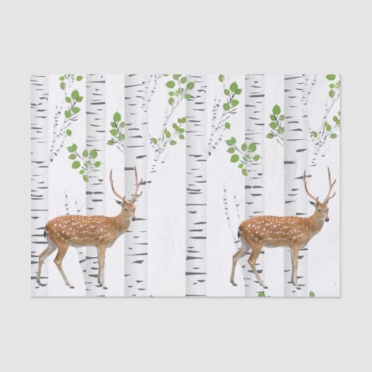 Tissue Paper Wrapping Deer Buck Woodland Hunti Seidenpapier (Vorderseite)