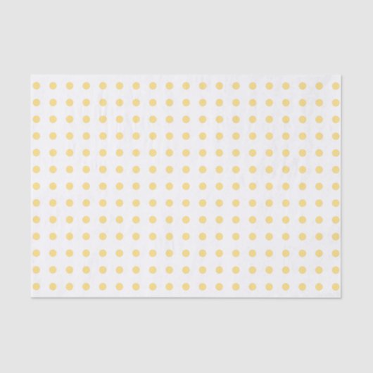Tissue Paper Yellow Punkte Seidenpapier (Vorderseite)