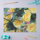 Tissue Paper Yellow Roses Seidenpapier (Basteln)