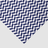 Tissue Paper zu Navy Blue und White Herringbone Seidenpapier (Ausschnitt)
