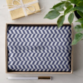 Tissue Paper zu Navy Blue und White Herringbone Seidenpapier (Geschenk)