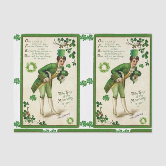 Tissue Paper zum St. Patrick's Day Seidenpapier (Vorderseite)