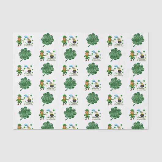 Tissue Paper zum St. Patrick's Day Seidenpapier (Vorderseite)