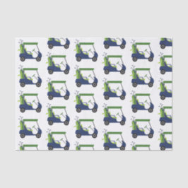 Tissue Paper zum Thema "Navy & Green Golf Cart" Seidenpapier