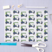 Tissue Paper zum Thema "Navy & Green Golf Cart" Seidenpapier (Handwerk)