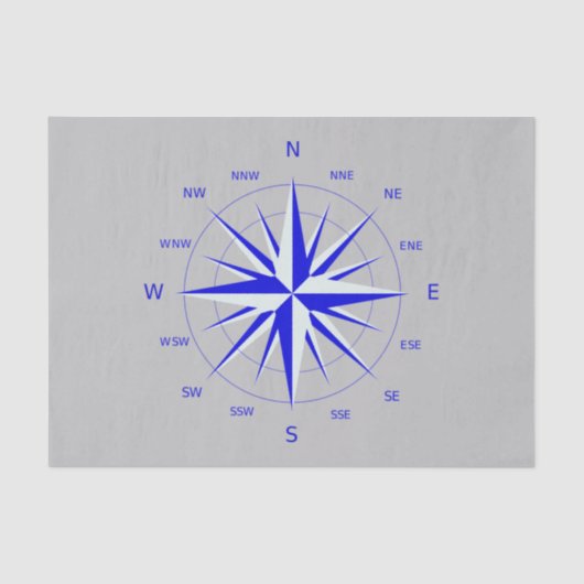 Tissue Paper zur Kompass-Rose Seidenpapier (Vorderseite)