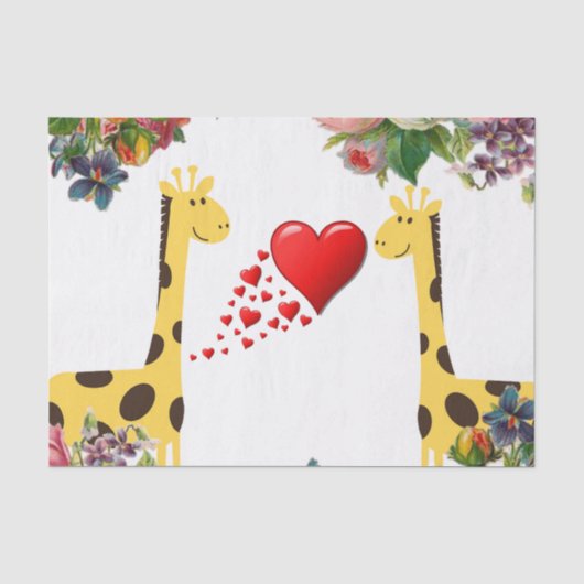 Tissue-Papier-Blumengiraffe Seidenpapier (Vorderseite)