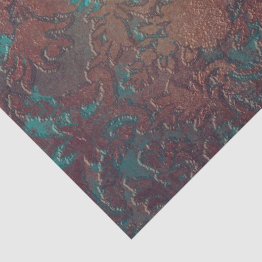 TISSUE-PAPIER - Damask Rust - Tissue Paper Seidenpapier (Ausschnitt)