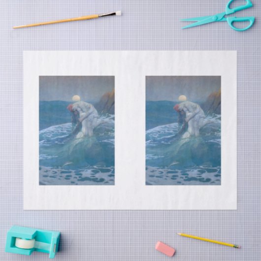 TISSUE PAPIER : DAS MERMAID : HOWARD PYLE : 1910 (Basteln)