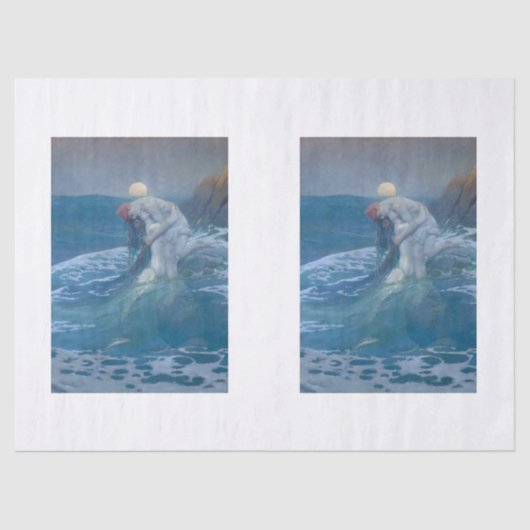 TISSUE PAPIER : DAS MERMAID : HOWARD PYLE : 1910 (Vorderseite)