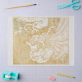 TISSUE PAPIER : FRAU MIT SWANS : JAN TOOROP 1894 (Basteln)