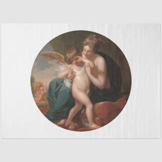 TISSUE PAPIER : KUPID STUNG BY A BIE : WEST : 1820 (Vorderseite)