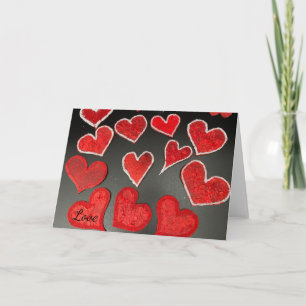 Tissue Papier-Mache'-Herzen Karte