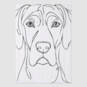 Tissue-Papier mit Doggen Seidenpapier (Vorderseite)