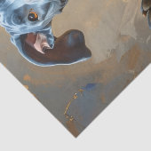 Tissue-Papier mit Doggen Seidenpapier (Detail)