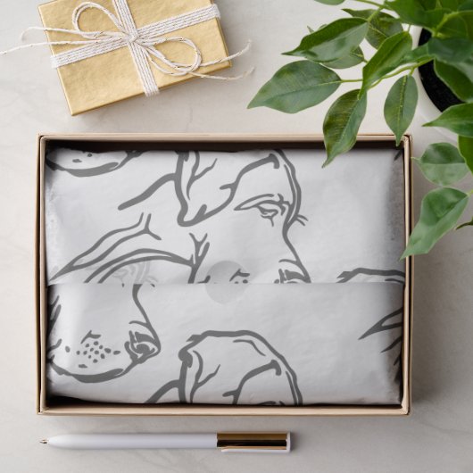 Tissue-Papier mit Doggen Seidenpapier (Geschenk)