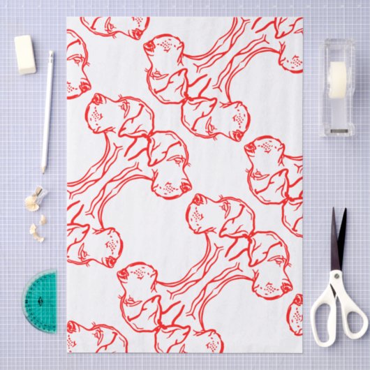 Tissue-Papier mit Doggen Seidenpapier (Handwerk)