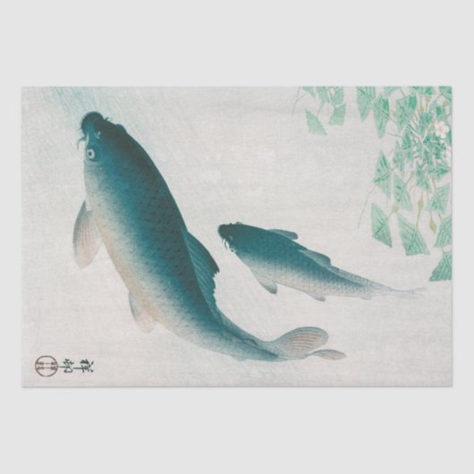 TISSUE PAPIER : OHARA KOSON : CARP/KOI 1926 (Vorderseite)