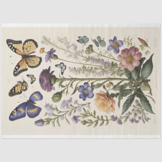 TISSUE PAPIER Sommerblüten v3 Tissue Paper (Vorderseite)