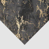 Tissue-Papiere aus schwarzem und goldfarbenem Marm Seidenpapier (Ausschnitt)