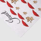 Tissue Red Umbrella Cats Seidenpapier (Ausschnitt)